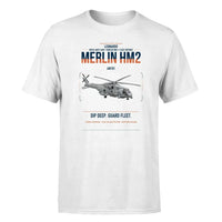Thumbnail for Leonardo AW101 Merlin HM2 design on white t-shirt, single-side print