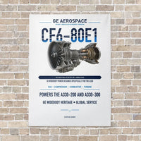 Thumbnail for CF6-80E1 vertical canvas print - no frame - white background