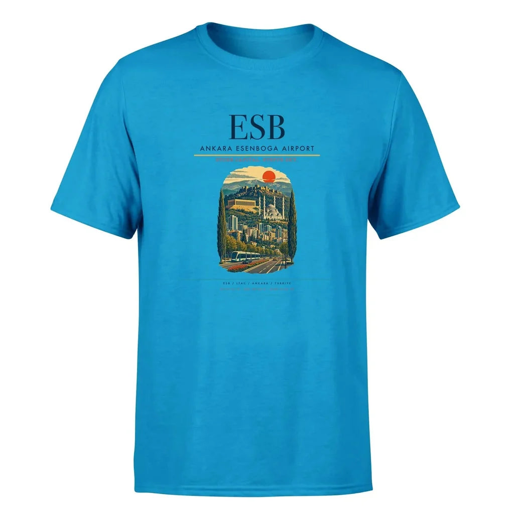 Ankara Airport (ESB) Premium T-Shirt Turquoise
