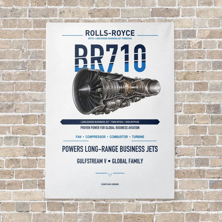 BR710 vertical canvas print - no frame - white background