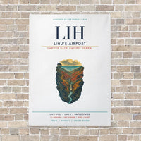 Thumbnail for Līhuʻe Airport LIH vertical canvas print - no frame - white background
