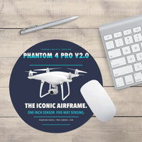 Thumbnail for DJI Phantom 4 Pro V2.0 design on navy blue round mouse pad