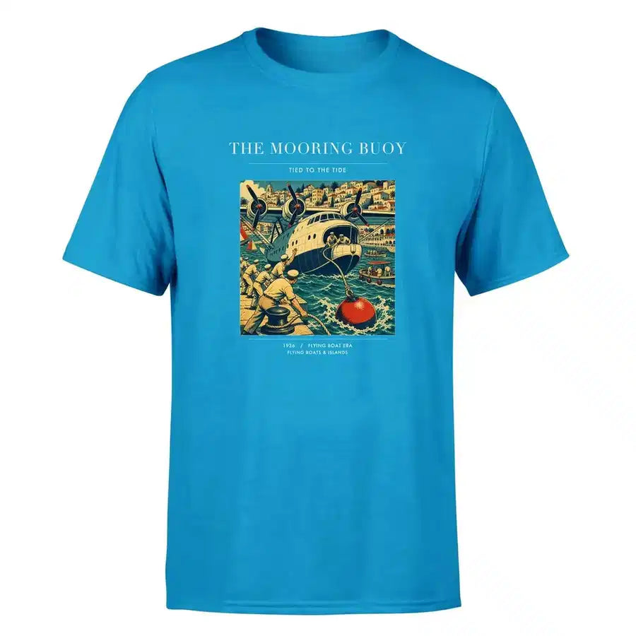 VINTAGE G4183 - The Mooring Buoy - Premium T-Shirt design on turquoise premium t shirt