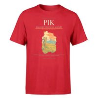 Thumbnail for Glasgow Prestwick Airport (PIK) T-Shirt single-side front print in Red | glasgow-prestwick-airport-pik-double-side-t-shirt