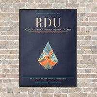 Thumbnail for Raleigh-Durham International Airport RDU - Canvas Framed - Navy Blue