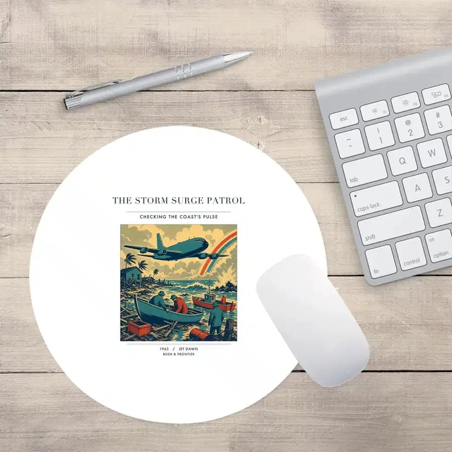 VINTAGE G4367 - The Storm Surge Patrol - Designed Mouse Pads design on white round