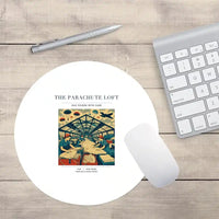 Thumbnail for VINTAGE G4508 - The Parachute Loft - Designed Mouse Pads design on white round