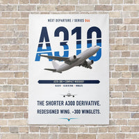 Thumbnail for Airbus A310-300 vertical canvas print - no frame - white background