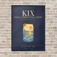 Thumbnail for Kansai International Airport Osaka KIX - Canvas Framed - Navy Blue