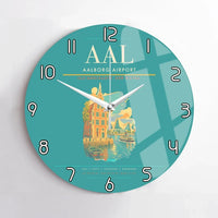 Thumbnail for Aalborg Airport AAL Wall-Clock No-Frame - Turquoise
