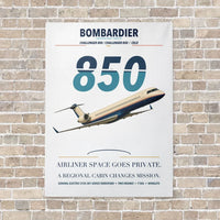 Thumbnail for Bombardier Challenger 850 vertical canvas print - no frame - white background