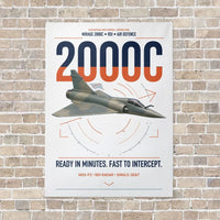 Thumbnail for Dassault Mirage 2000C RDI vertical canvas print - no frame - white background