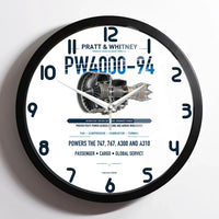 Thumbnail for PW4000-94 design on white framed wall clock