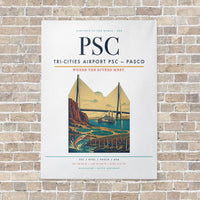 Thumbnail for Tri-Cities Airport PSC — Pasco vertical canvas print - no frame - white background