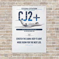 Thumbnail for Cessna Citation CJ2+ vertical canvas print - no frame - white background