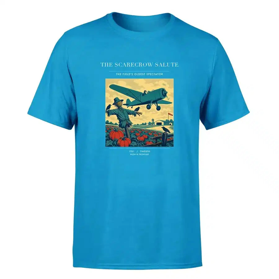 VINTAGE G4396 - The Scarecrow Salute - Premium T-Shirt design on turquoise premium t shirt
