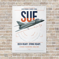 Thumbnail for Dassault Super Étendard vertical canvas print - no frame - white background