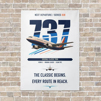 Thumbnail for Boeing 737-300 Classic vertical canvas print - no frame - white background