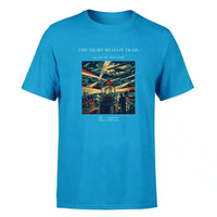 Thumbnail for VINTAGE G4016 - The Night Beacon Trail - Premium T-Shirt design on turquoise premium t shirt