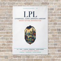 Thumbnail for Liverpool John Lennon Airport LPL vertical canvas print - no frame - white background
