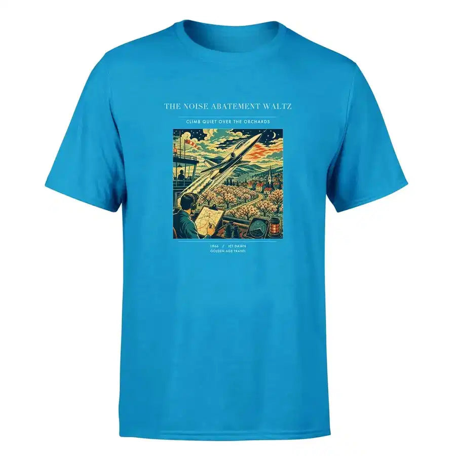 VINTAGE G4463 - The Noise Abatement Waltz - Premium T-Shirt design on turquoise premium t shirt