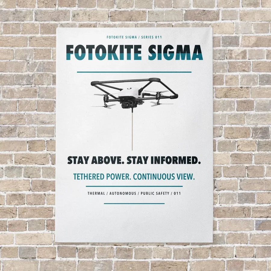 Fotokite Sigma vertical canvas print - no frame - white background