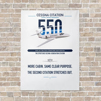 Thumbnail for Cessna Citation 550 - Citation II vertical canvas print - no frame - white background