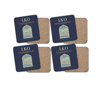 Thumbnail for Chaudhary Charan Singh International Airport LKO Coaster 4-Pieces-Set - Navy Blue