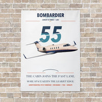 Thumbnail for Bombardier Learjet 55 vertical canvas print - no frame - white background