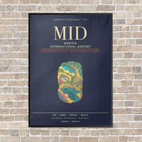 Thumbnail for Merida International Airport MID - Canvas Framed - Navy Blue