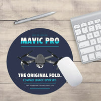 Thumbnail for DJI Mavic Pro design on navy blue round mouse pad