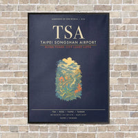 Thumbnail for Taipei Songshan Airport TSA - Canvas Framed - Navy Blue