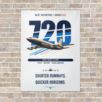 Thumbnail for Boeing 720B vertical canvas print - no frame - white background