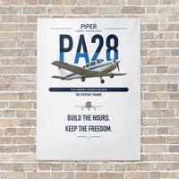Thumbnail for Piper PA-28 Cherokee vertical canvas print - no frame - white background