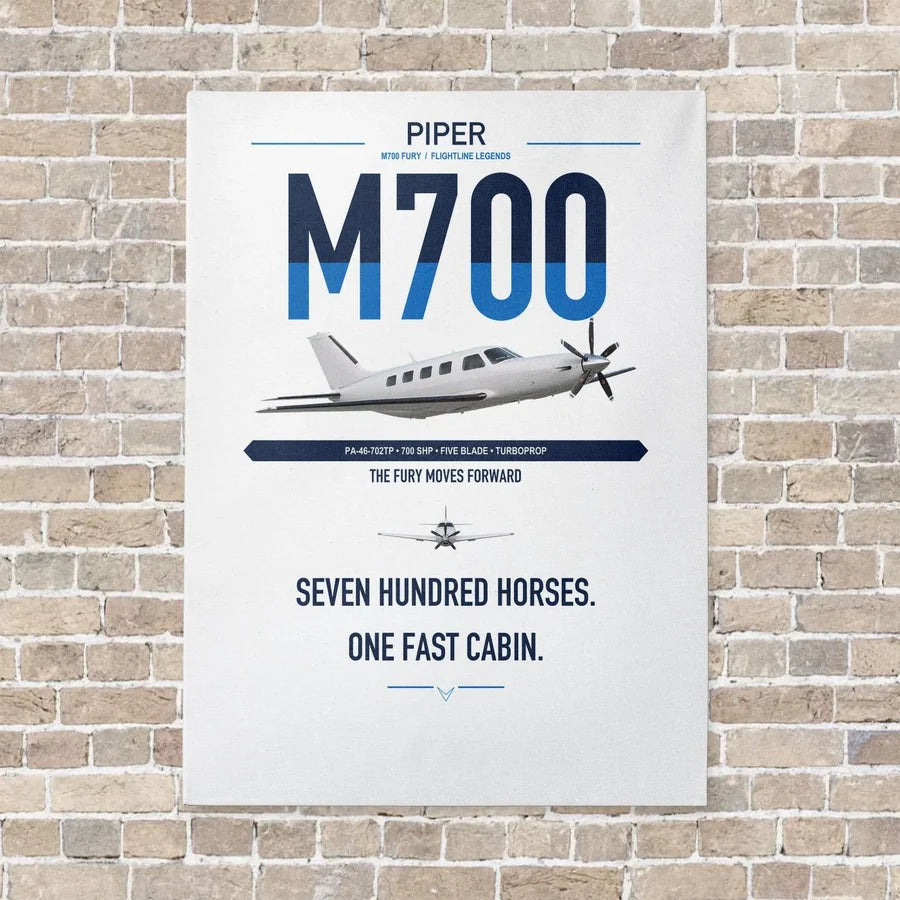 Piper M700 Fury vertical canvas print - no frame - white background