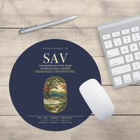 Thumbnail for Savannah-Hilton Head International Airport (SAV) design on navy blue round mouse pad