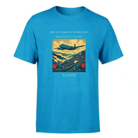 Thumbnail for VINTAGE G4342 - The Tea Terrace Overflight - Premium T-Shirt design on turquoise premium t shirt