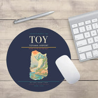 Thumbnail for Toyama Airport (TOY) design on navy blue round mouse pad