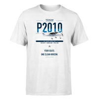 Thumbnail for Tecnam P2010 design on white t-shirt, single-side print