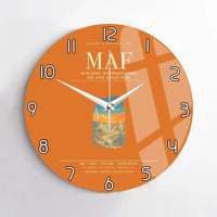 Thumbnail for Midland International Air and Space Port MAF Wall-Clock No-Frame - Orange