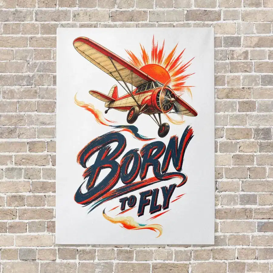 Born To Fly V2 vertical canvas print - no frame - white background