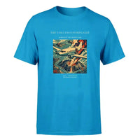 Thumbnail for VINTAGE G4206 - The Volcano Overflight - Premium T-Shirt design on turquoise premium t shirt