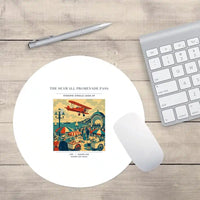 Thumbnail for VINTAGE G4476 - The Seawall Promenade Pass - Designed Mouse Pads design on white round