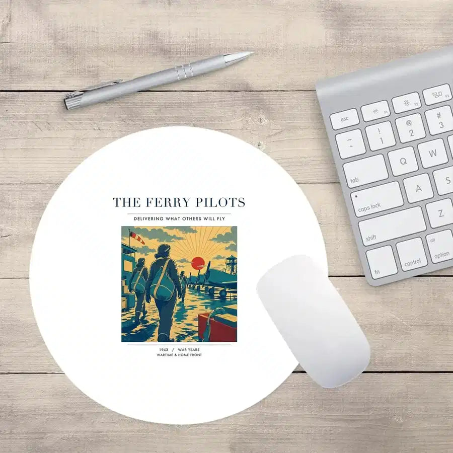 VINTAGE G4503 - The Ferry Pilots - Designed Mouse Pads design on white round