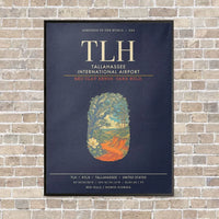 Thumbnail for Tallahassee International Airport TLH - Canvas Framed - Navy Blue