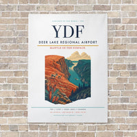 Thumbnail for Deer Lake Regional Airport YDF vertical canvas print - no frame - white background