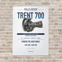 Thumbnail for TRENT 700 vertical canvas print - no frame - white background