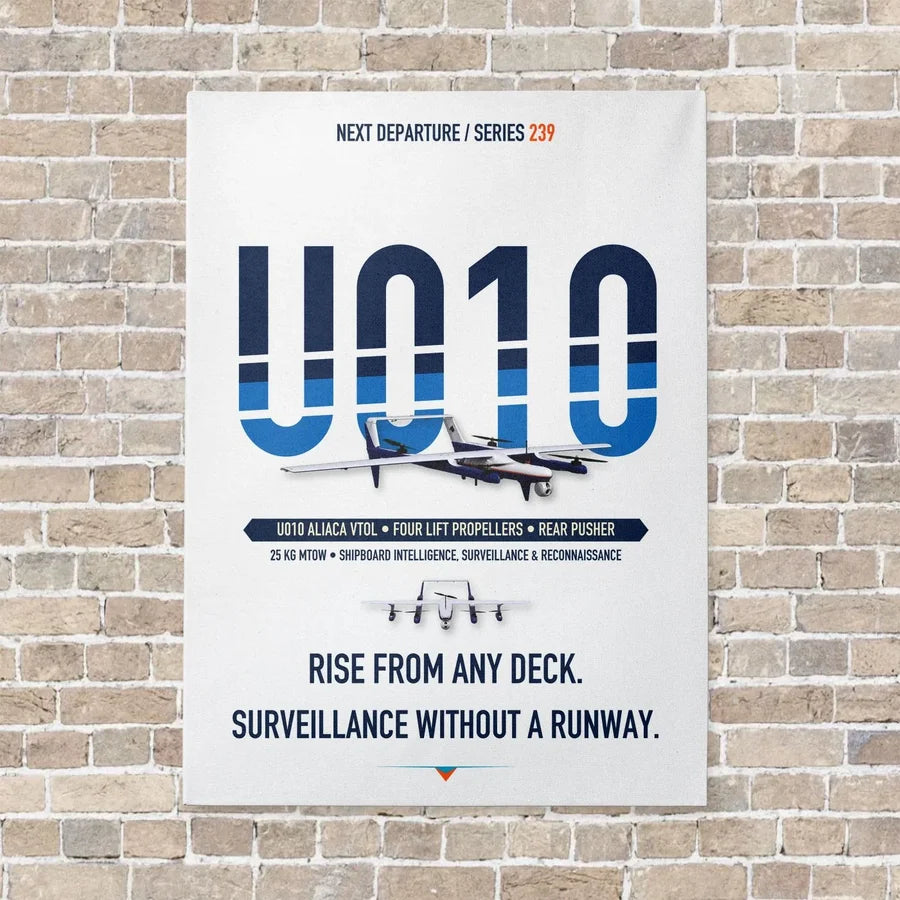 Airbus U010 Aliaca VTOL vertical canvas print - no frame - white background