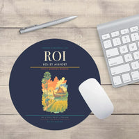 Thumbnail for Roi Et Airport (ROI) design on navy blue round mouse pad