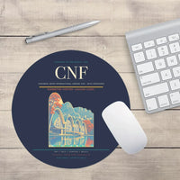 Thumbnail for Tancredo Neves International Airport (CNF) design on navy blue round mouse pad